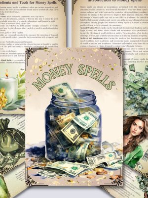 Money spells.10 powerful rituals.Nice pages for your grimoire or book of Shadows.Printable.