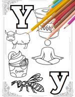 Digital coloring book for children, alphabet coloring book, digital learning