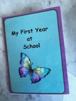 My first year at school (from mother to child/purple) a foldable booklet in pocket size for your child who goes to school