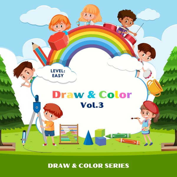 Creative thinker Draw & Color Edition Vol.3 Easy, gift for toddlers, educational book