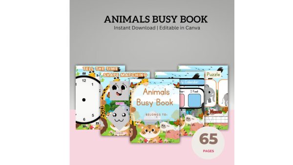 Bundle with busy book templates for mothers and children (with resale rights)