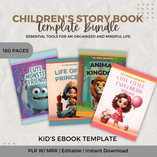 Children's story books and e-book template, children's books, editable children's e-book, Our, editable in Canva, e-book template