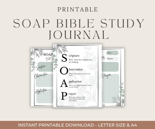 Soap Bible study Printable Christian soap template Digital Bible study Scripture Printable worksheet Bible study Goodnotes Biblevers guide