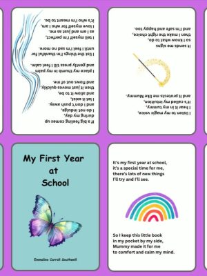 My first year at school (from mother to child/purple) a foldable booklet in pocket size for your child who goes to school