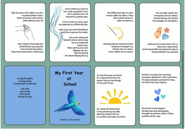 My first year at school (from mother to child/purple) a foldable booklet in pocket size for your child who goes to school