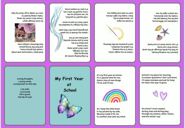 My first year at school (daddy to child/green) a foldable booklet in pocket size for your child who goes to school