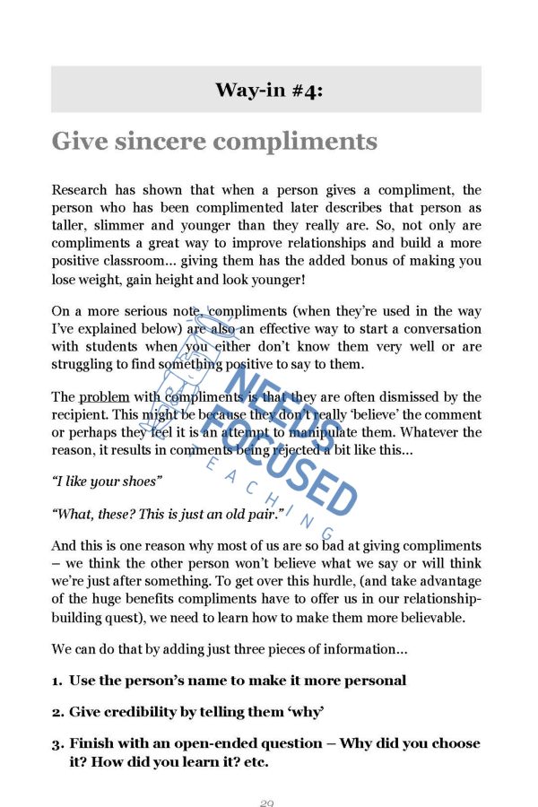Make contact with your students: how you can build a positive relationship between teacher and student - the #1 secret of effective class management