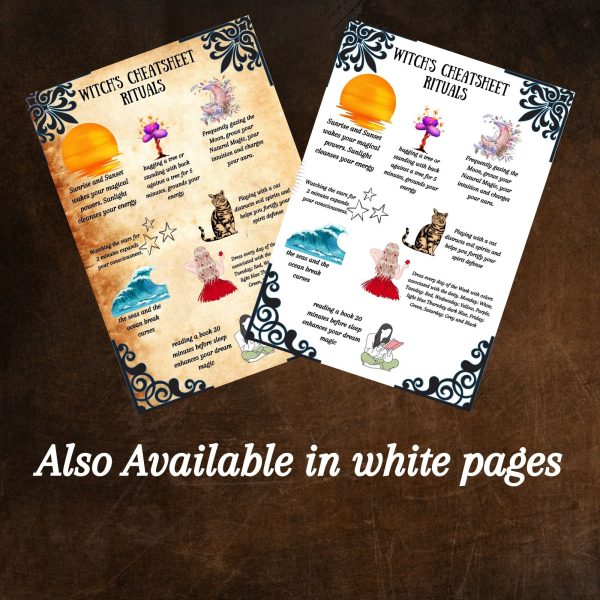 Witchcraft Rituals Grimoire pages, Printable book of shadows, witch rituals, Wicca, Pagan, Baby Witch Basics, Bos pages