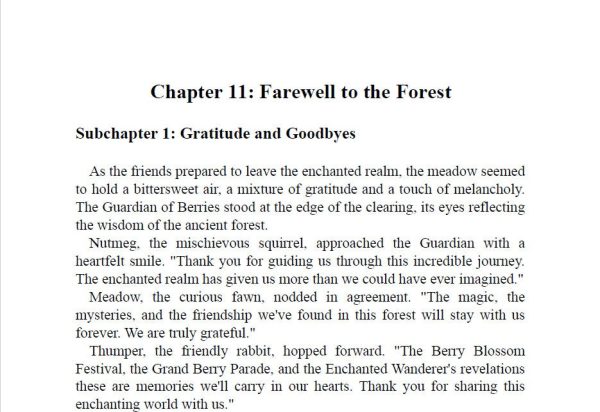 Forest Friends - Digital Children's Book - PDF - Download prints - Story Before going to sleep - Educational Fun 3-8 Age - Contains 79 pages