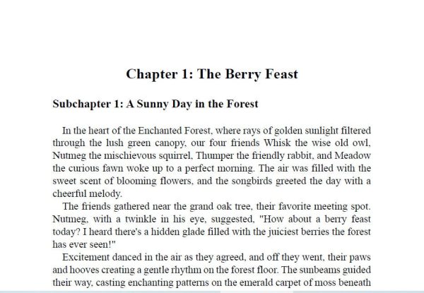 Forest Friends - Digital Children's Book - PDF - Download prints - Story Before going to sleep - Educational Fun 3-8 Age - Contains 79 pages