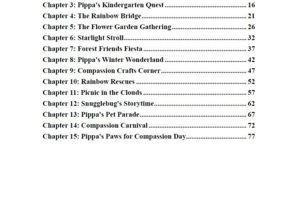 Pippa's Paws for Compassion - Digital Children's Book /PDF - Download prints - Story before bedtime - Educational pleasure 3-8 Age - contains 82 pages