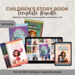 Children's story books and e-book template, children's books, editable children's e-book, Our, editable in Canva, e-book template