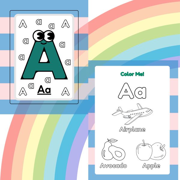 My first coloring book: ABC.Alphabet coloring book.ABC coloring pages.Baby shower book, baby shower activity, ABC flash cards.