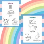 My first coloring book: ABC.Alphabet coloring book.ABC coloring pages.Baby shower book, baby shower activity, ABC flash cards.
