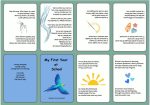My first year at school (mum to child/green) a foldable booklet in pocket size for your child who goes to school