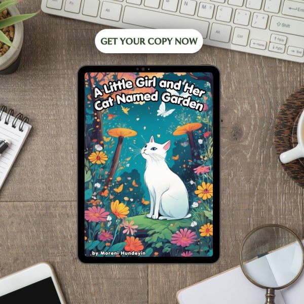 A little girl and her cat named Garden |Digital Story Book for Children |Digital copy Download/PrintableChildren's storyEducational