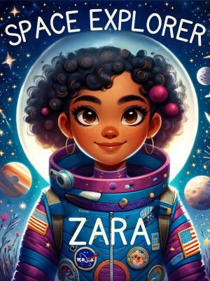 Space explorer Zara |Children's Reading Book 40 pages 8.5 x 11 inch Black Girl Book Paperback - Great Print