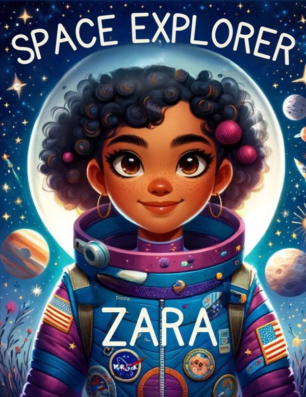 Space explorer Zara |Children's Reading Book 40 pages 8.5 x 11 inch Black Girl Book Paperback - Great Print