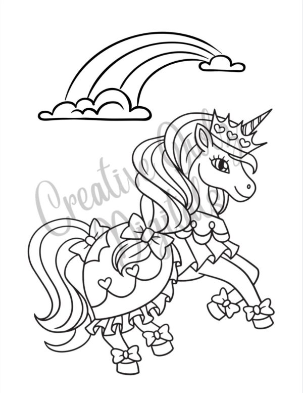 Pretty Princess Coloring Pages; Princess Coloring Pages;  Fun Coloring Book for Young Kids;