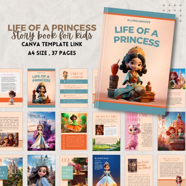 Children's story books and e-book template, children's books, editable children's e-book, Our, editable in Canva, e-book template