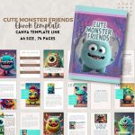 Children's story books and e-book template, children's books, editable children's e-book, Our, editable in Canva, e-book template