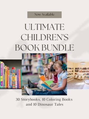 PLR ultimate children's book bundle: 30 stories books, 10 coloring books and 10 dinosaur stories