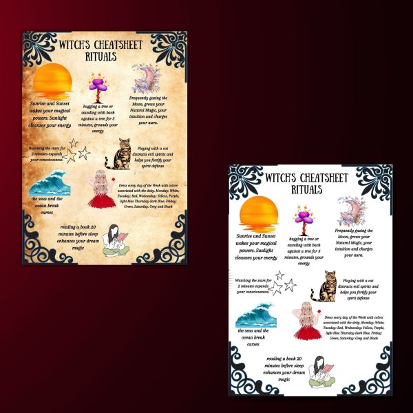 Witchcraft Rituals Grimoire pages, Printable book of shadows, witch rituals, Wicca, Pagan, Baby Witch Basics, Bos pages