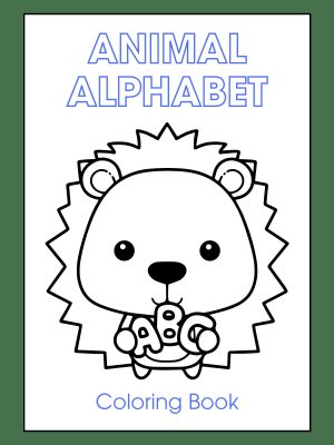 Children alphabet coloring book digitally ready to print