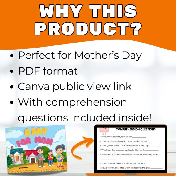 A day before Mama Mother's Day Comprehension Reading Children Story Book Short Stories