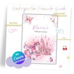 Print template Friends book Eenhoorn - Friendship of Kleuterchool - Friends book to print yourself - Friends book pages - Friends cards -