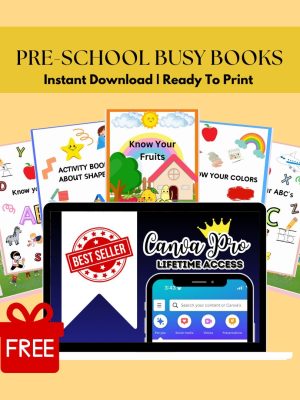 Bundle with busy books for toddlers + free lifelong access to Canva Pro EDU