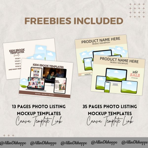 Children's story books and e-book template, children's books, editable children's e-book, Our, editable in Canva, e-book template