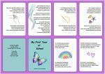 US - My first year at school (mommy to child/purple) A foldable booklet in pocket size for your child who goes to school