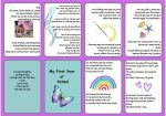 US - My first year at school (mommy to child/purple) A foldable booklet in pocket size for your child who goes to school