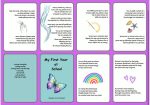 US - My first year at school (mommy to child/purple) A foldable booklet in pocket size for your child who goes to school
