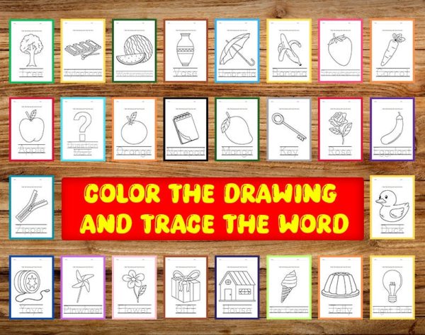 Alphabet colors A to Z - Download coloring book directly - ready to print