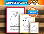 Alphabet colors A to Z - Download coloring book directly - ready to print