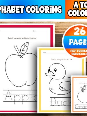 Alphabet colors A to Z - Download coloring book directly - ready to print
