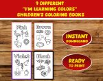 Learn colors for children - Pre -school learning - Download coloring book directly - ready to print
