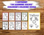 Learn colors for children - Pre -school learning - Download coloring book directly - ready to print