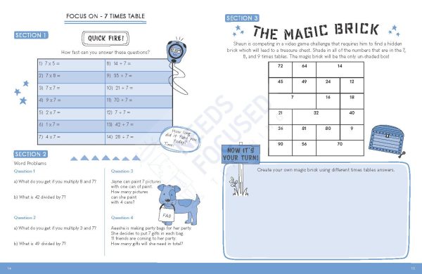 The Fun Times Tables workbook for children (7-9 years): Fascinating exercises for multiplying and sharing for the daily calculations Paperback