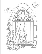 Pretty Princess Coloring Pages; Princess Coloring Pages;  Fun Coloring Book for Young Kids;