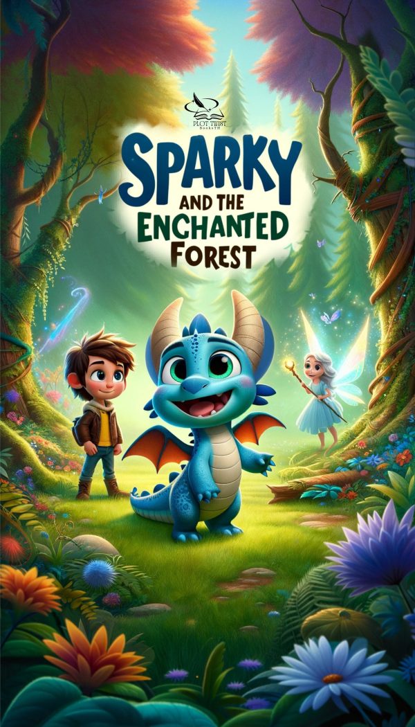 Sparky and the enchanted forest, children's fantasy book, magical adventures, enchanted forest, adventure story for children, friendship stories.