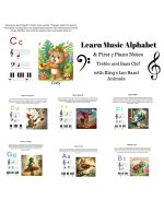 Set of 3 Children's Books Musical Education Leo's Pet Forest Motivating Quotes Music Theory Music Alphabet Instruments