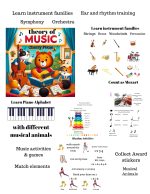 Set of 3 Children's Books Musical Education Leo's Pet Forest Motivating Quotes Music Theory Music Alphabet Instruments