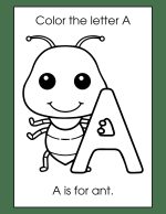 Children alphabet coloring book digitally ready to print