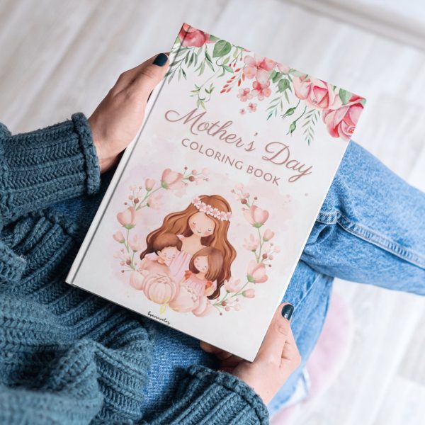 Coloring book, Mother's Day design, colored coloring book pages, Mother's Day Colorbook, Digital Download, PDF Instant Dowload, 10 pages PDF