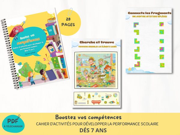 Improve your skills: Activity book adapted to develop academic performance parents-children (from 7 years old)