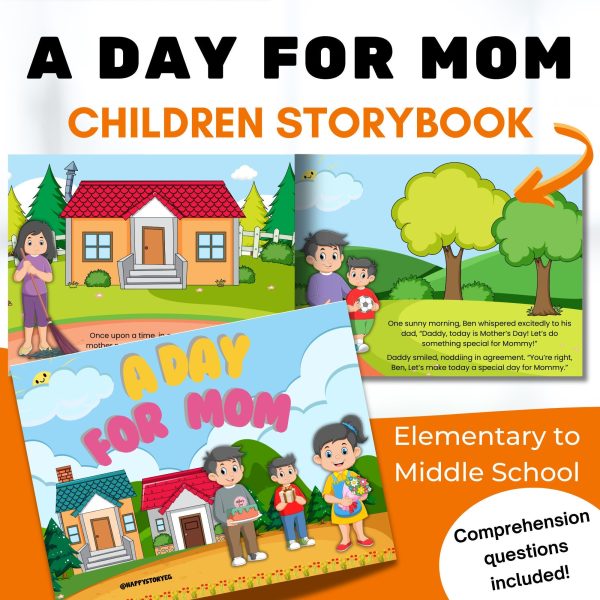 A day before Mama Mother's Day Comprehension Reading Children Story Book Short Stories