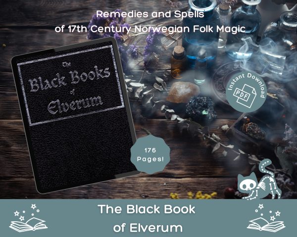 The black book by Elverum - Vintage Grimoire ebook - Remedies and Proverbs of the 17th -century Norwegian Volks Magia - Instant Digital Download